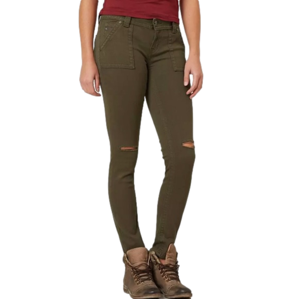 Miss Me Jeans Select Standard Skinny Stretch Distressed Army‎ Green Size 29